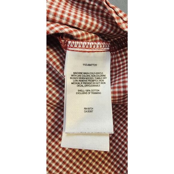 Columbia Sportswear Shirt Mens Medium Red Check Short Sleeve Button Up - Picture 11 of 12